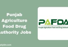 Punjab Agriculture Food Drug Authority Jobs