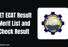 UET ECAT Result Merit List and Check Result