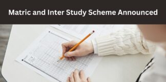 Matric and Inter Study Scheme Announced