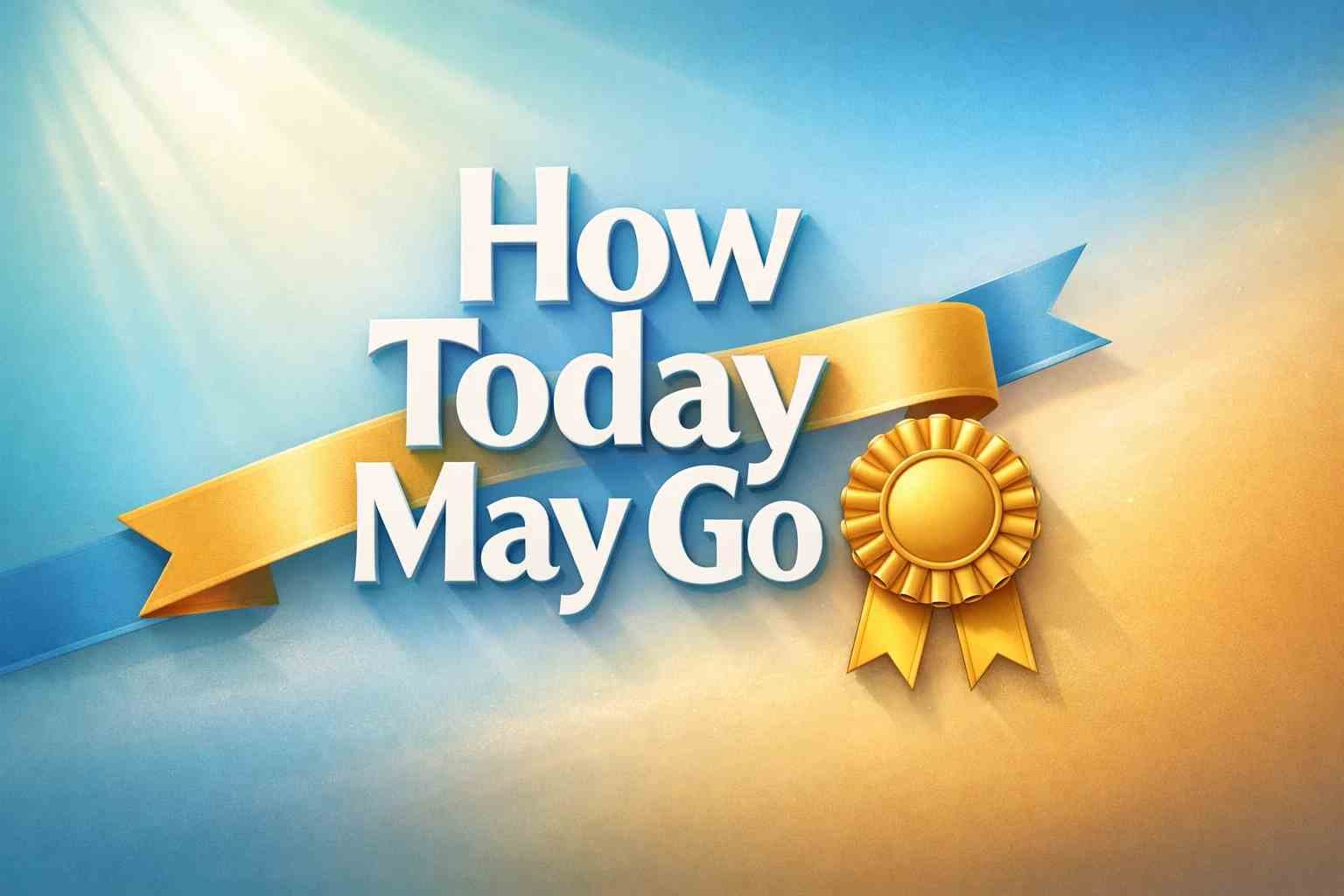 Visual guide showing how today may go