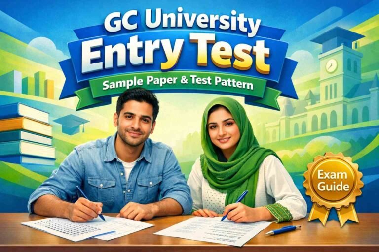 GC University admission entry test pattern