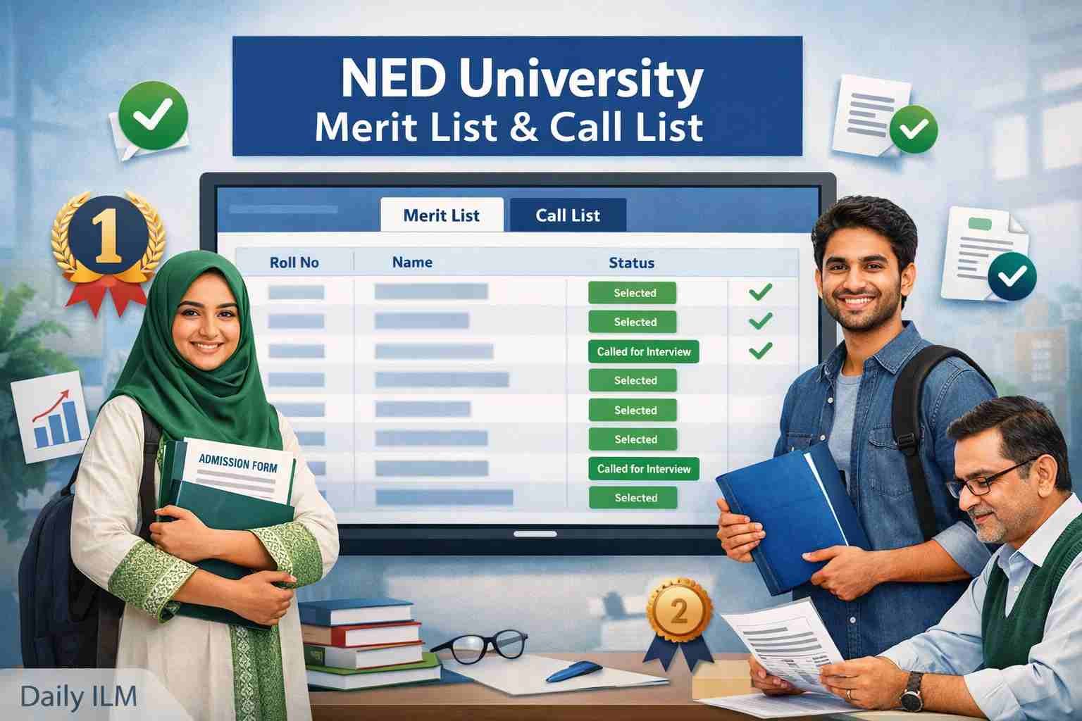 NED University Merit List and Call List Update