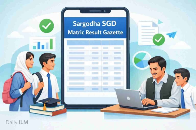 BISE Sargodha SGD Board Matric Result Gazette 2026 SSC Part2