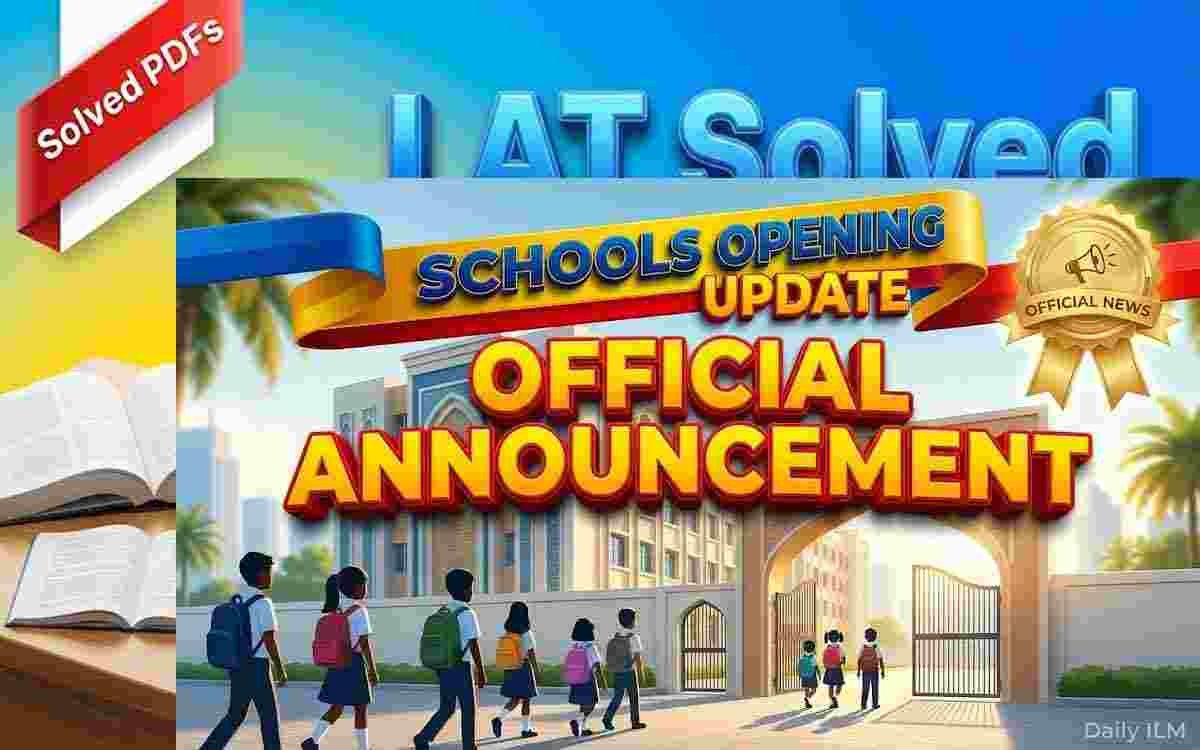 Latest update about schools opening