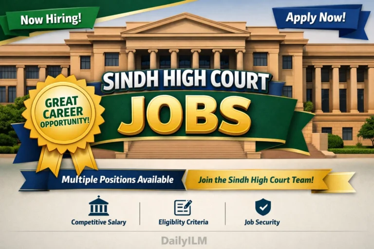 Sindh High Court jobs recruitment update
