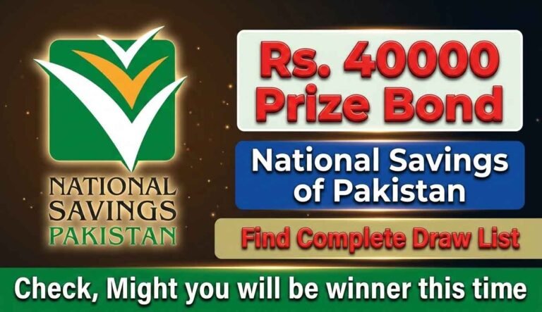 Find 40000 premium prize bond draw result today live